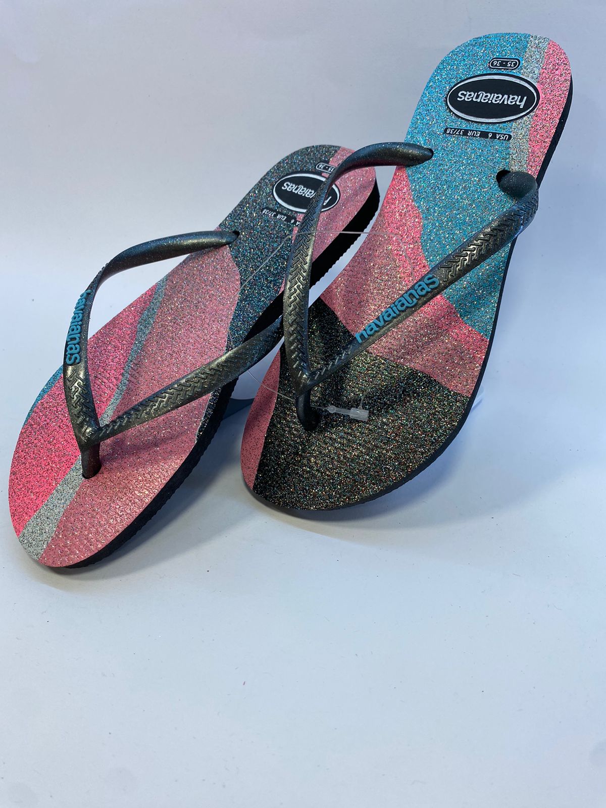 Chinelo Havaianas Slim Palette Glow Preta