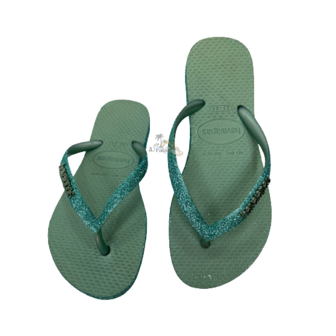 Chinelo Havaianas Slim Sparkle Argila