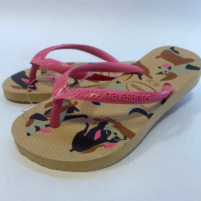 Chinelo Havaianas KIDS Slim Pets Dourado