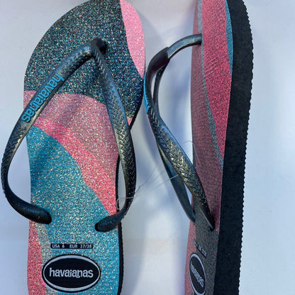 Chinelo Havaianas Slim Palette Glow Preta