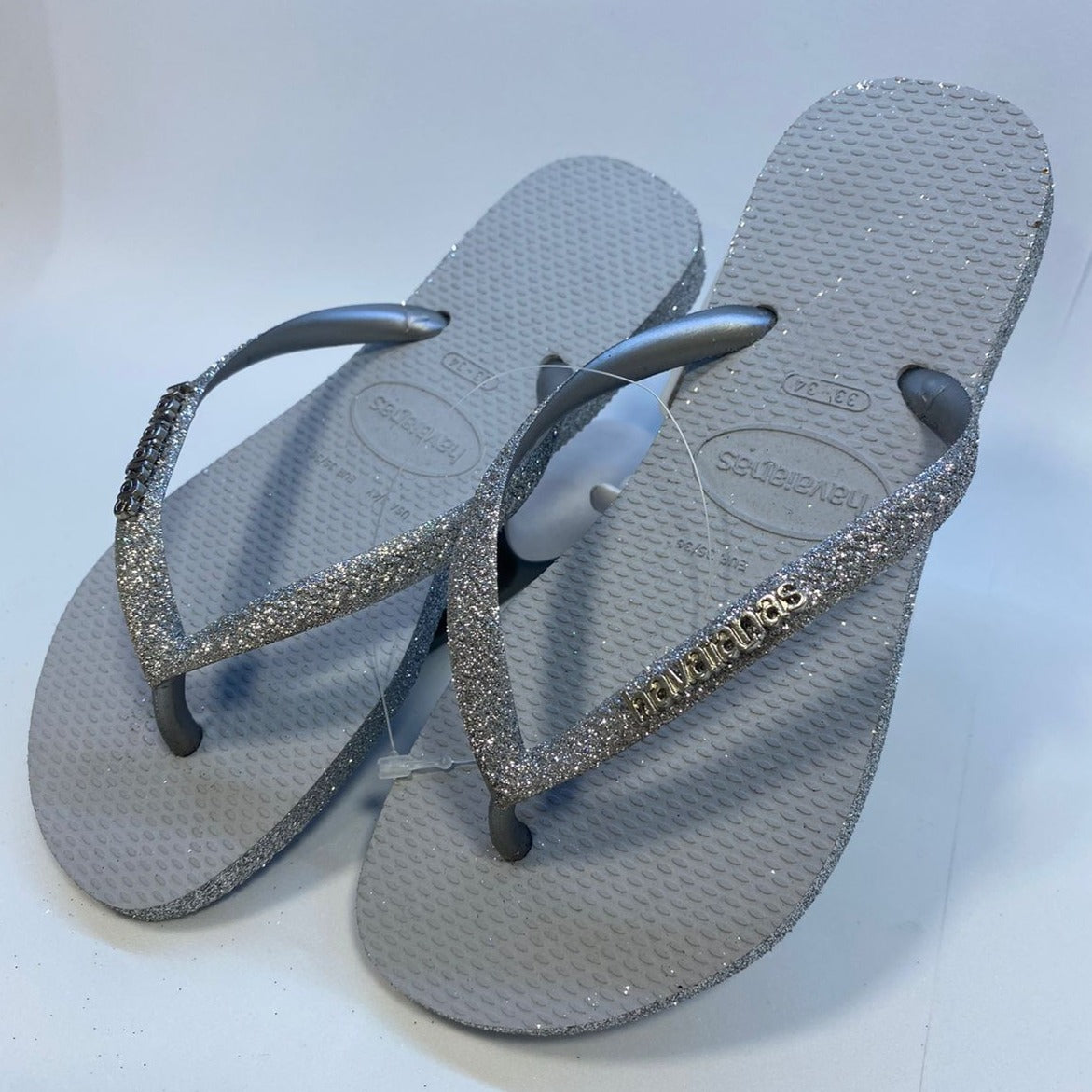 Chinelo Havaianas Slim Sparkle II Cinza Gelo