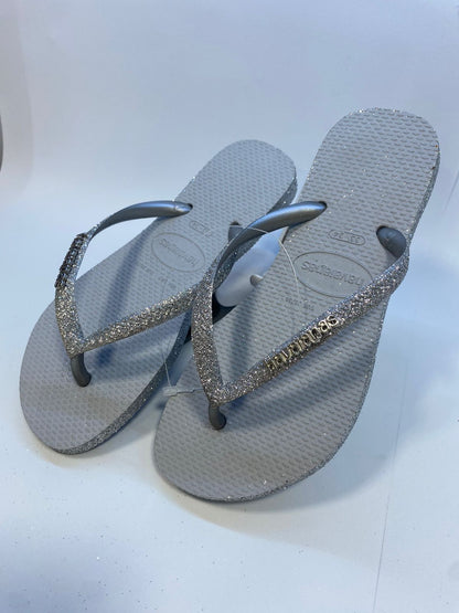 Chinelo Havaianas Slim Sparkle II Cinza Gelo