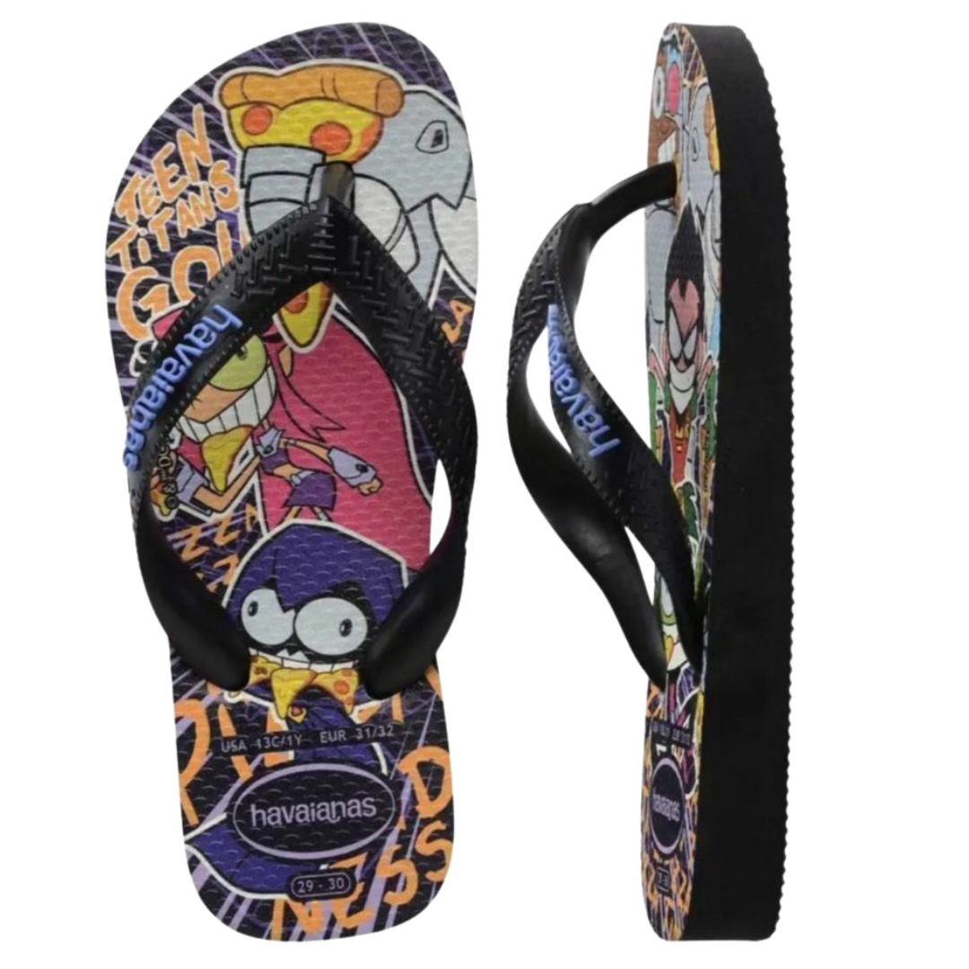 Havaianas Kids Top Warner Preto Jovens Titans