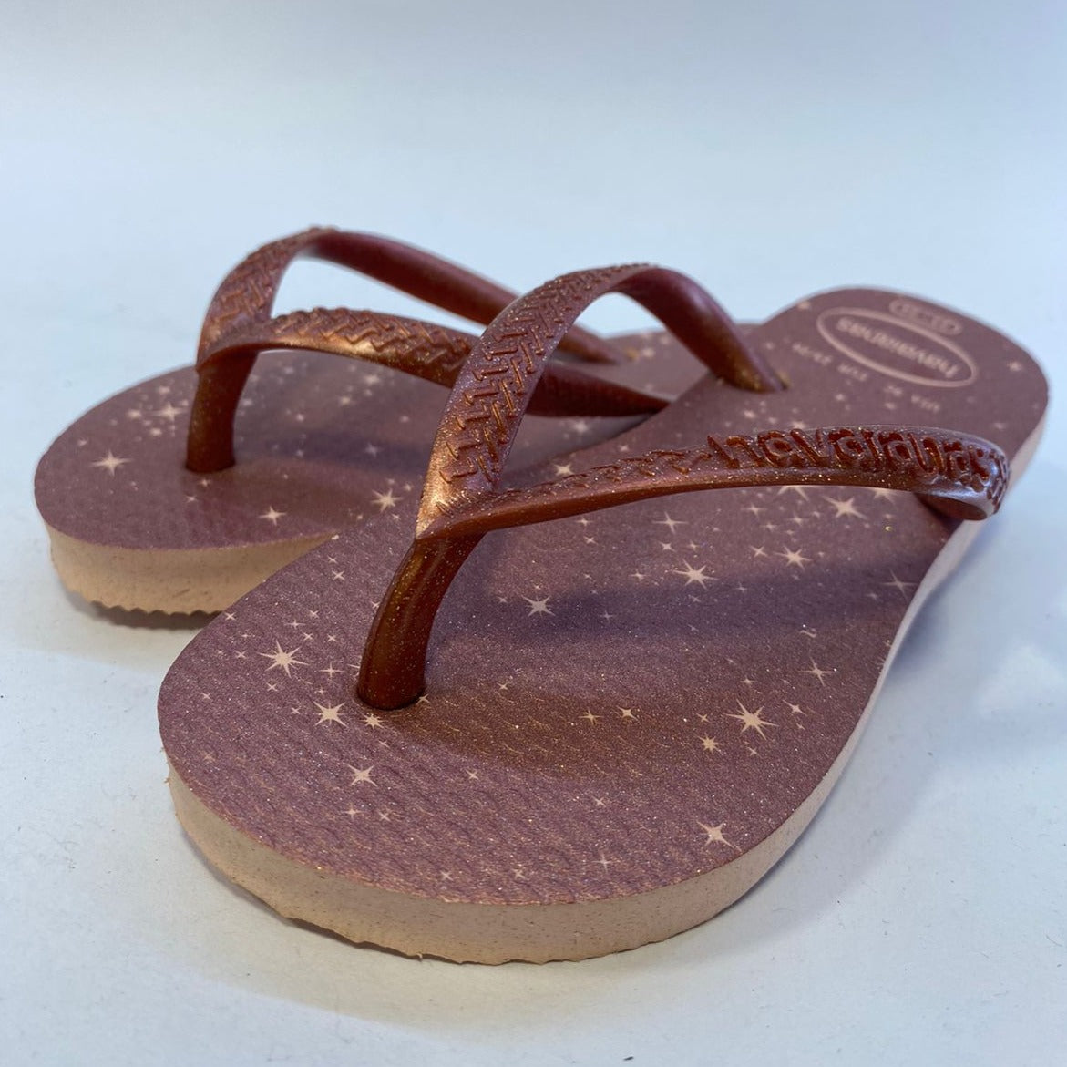 Chinelo Havaianas KIids Slim Gloss Rosa Ballet/Dourado