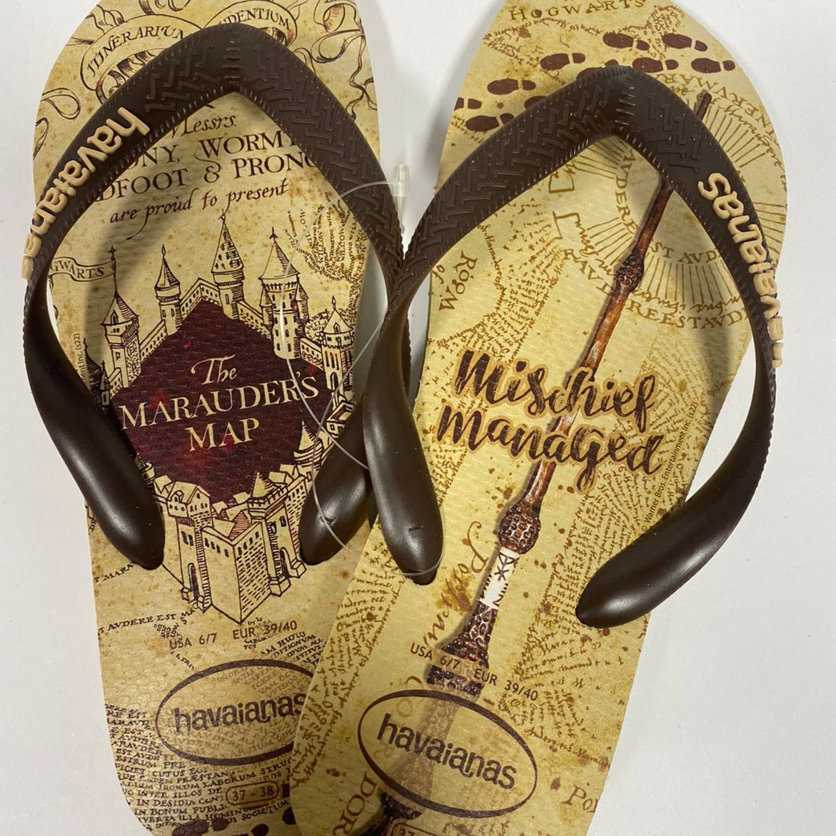 Chinelos Havaianas Harry Potter Dourado