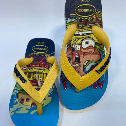 Chinelo Havaianas Kids Top SpongeBob Branco