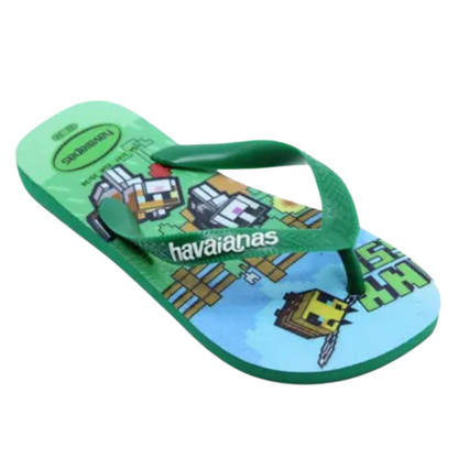 Chinelo Havaianas Kids Minecraft FC