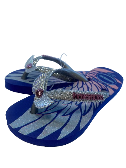 Chinelo Havaianas Slim Kids Glitter II Azul Naval