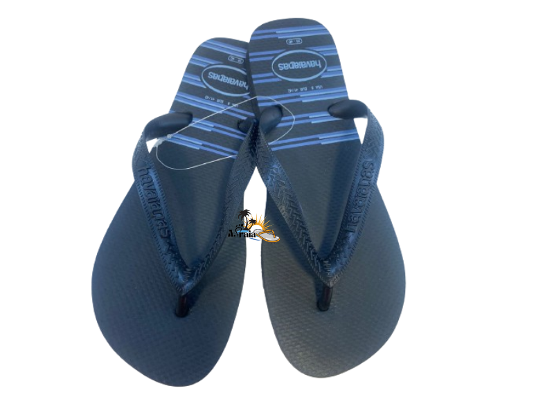 Chinelo Havaianas Top Basic PRET/PRET/AZUL