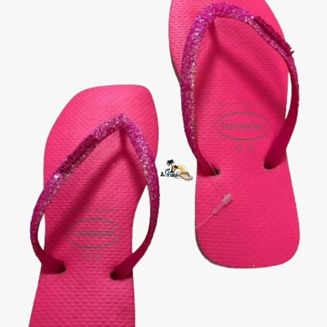 Chinelo Havaianas Slim Square G Neon