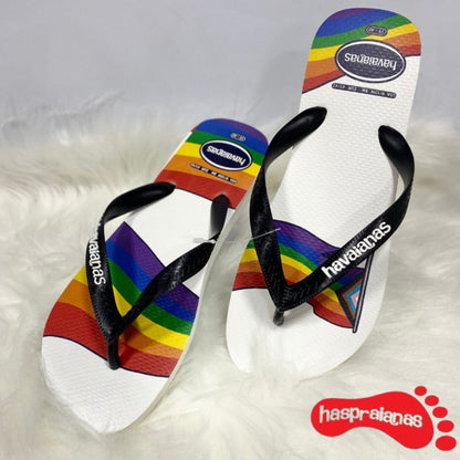 Chinelo Havaianas Top Pride Branco / Preto