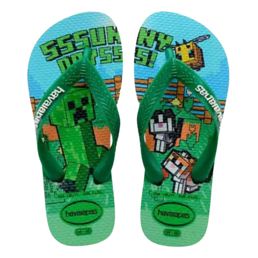 Chinelo Havaianas Kids Minecraft FC