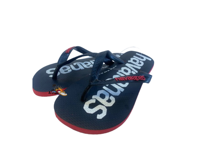 Chinelo Havaianas Top Logo Mania Vermelho Rubi