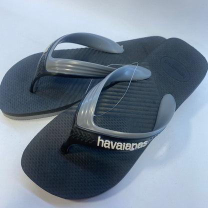 Chinelo Havaianas Dual Preta e Cinza Aco