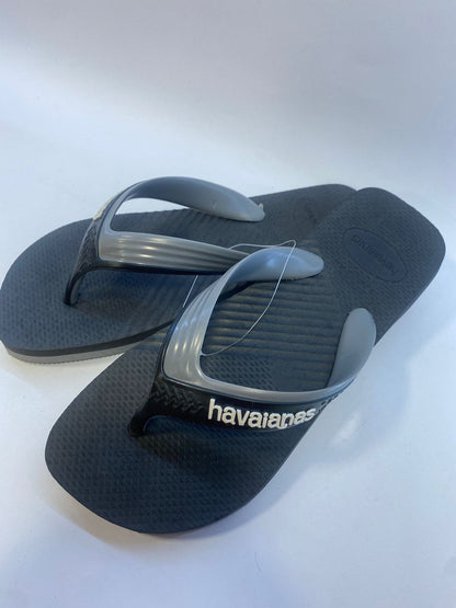 Chinelo Havaianas Dual Preta e Cinza Aco