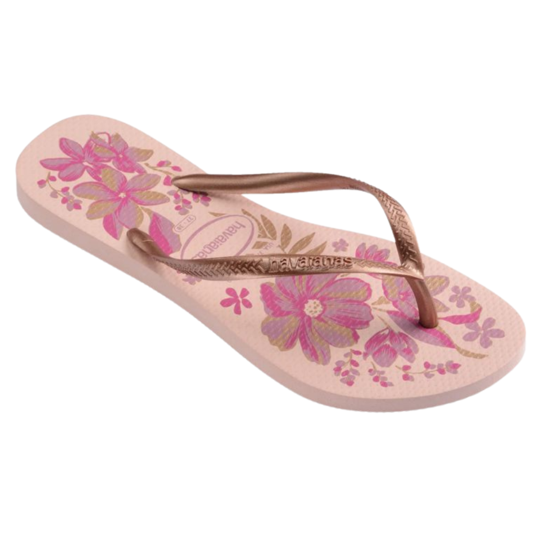Chinelo Havaianas Slim Organic Rosa / Dourado