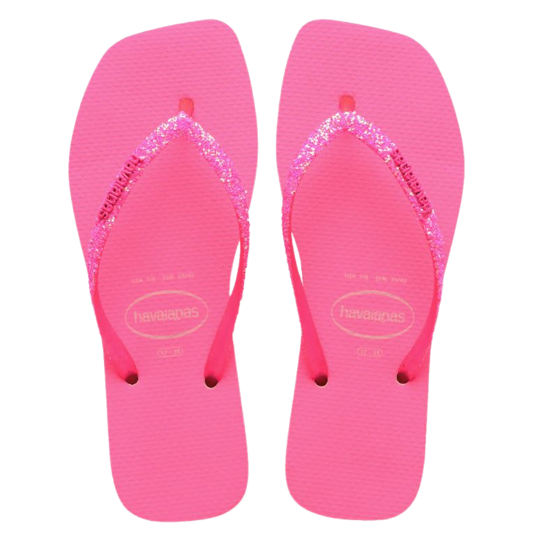 Chinelo Havaianas Slim Square G Neon Craquelado