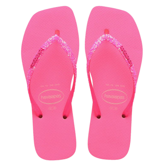 Chinelo Havaianas Slim Square G Neon Craquelado