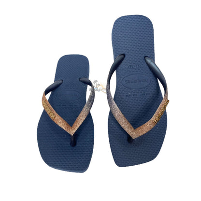 Chinelo Havaianas Slim Squared Glitter