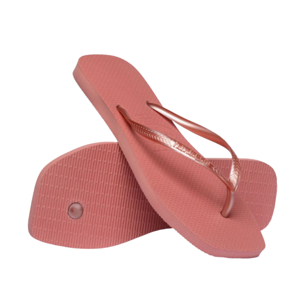 Chinelo Havaianas Slim Square básica Cannyon Clay