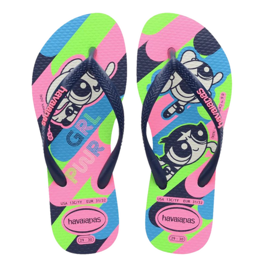 Chinelo Havaianas Slim Kids PowerPuff Meninas Super Poderosas