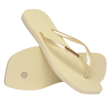 Chinelo Havaianas Slim Square Logo Metalic