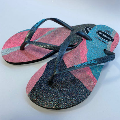 Chinelo Havaianas Slim Palette Glow Preta