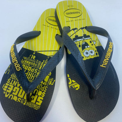 Chinelo Havaianas Top Spongebob Preto/Amarelo