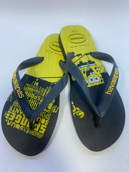 Chinelo Havaianas Top Spongebob Preto/Amarelo