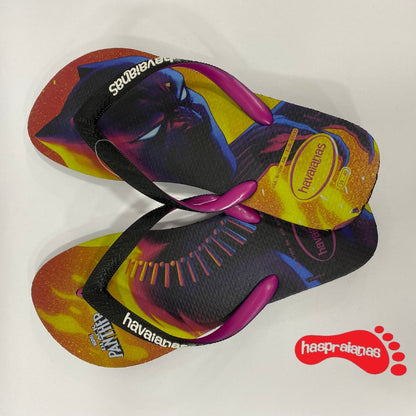 Chinelo Havaianas Top Marvel fc Preto/Pink Eletric