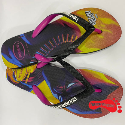 Chinelo Havaianas Top Marvel fc Preto/Pink Eletric