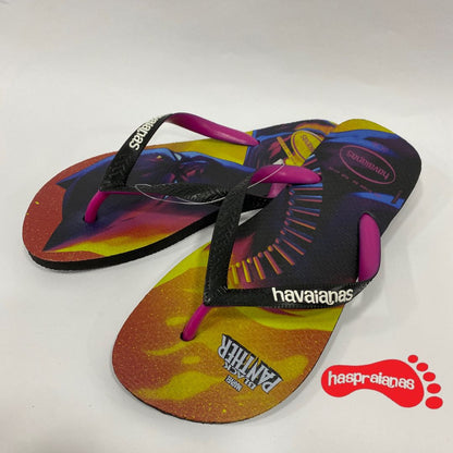 Chinelo Havaianas Top Marvel fc Preto/Pink Eletric