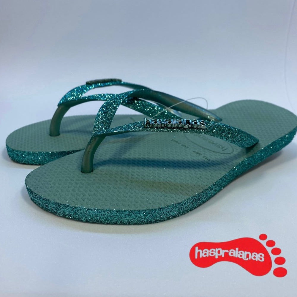 Chinelo Havaianas Slim Sparkle Argila