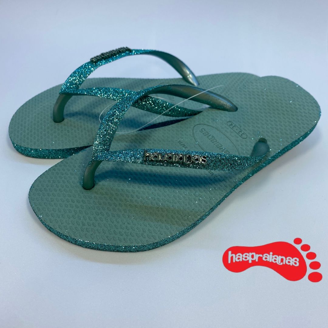 Chinelo Havaianas Slim Sparkle Argila