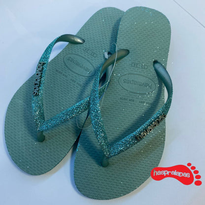 Chinelo Havaianas Slim Sparkle Argila