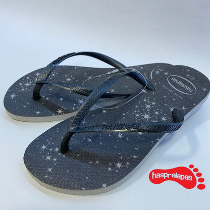 Chinelo Havaianas Kids Slim Gloss Cinza