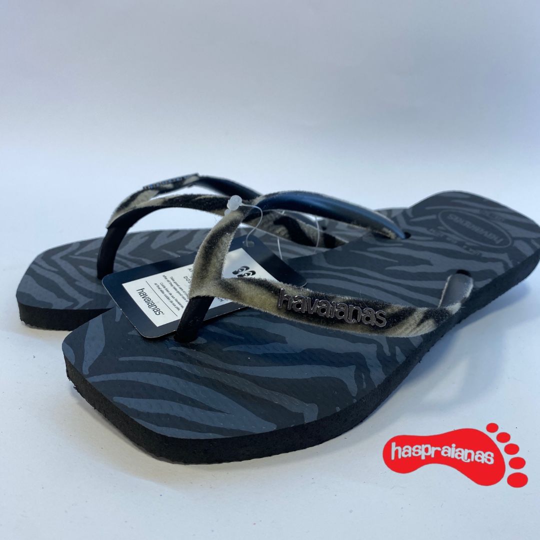 Chinelo Havaianas Slim Squared Vl Vt Preto