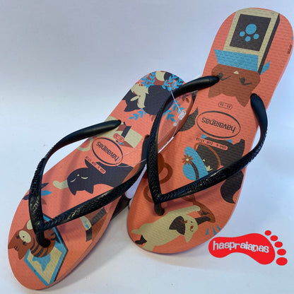 Chinelo Havaianas kids Slim Pets necta