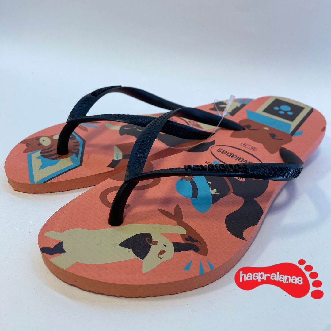 Chinelo Havaianas Slim Pets Necta