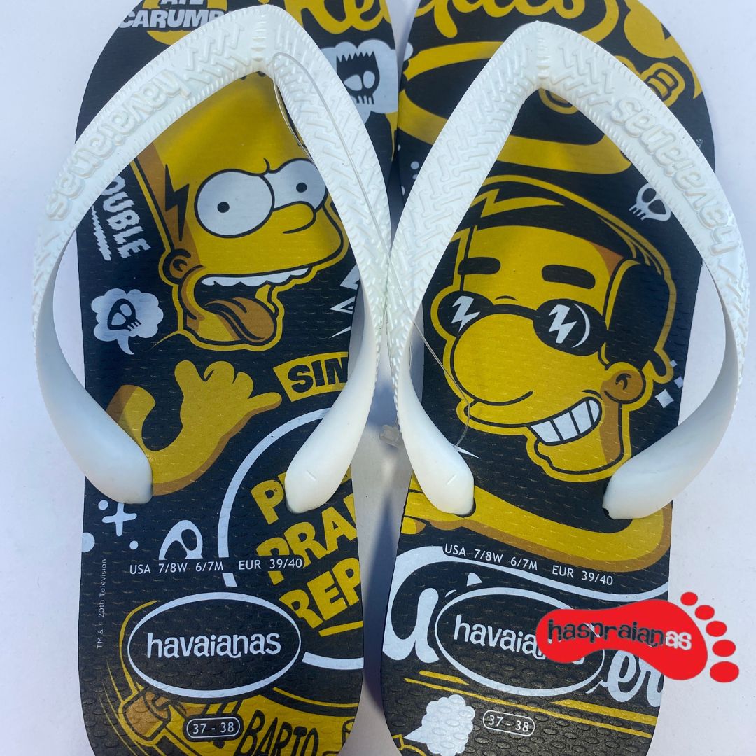 Chinelo Havaianas Simpsons Preta