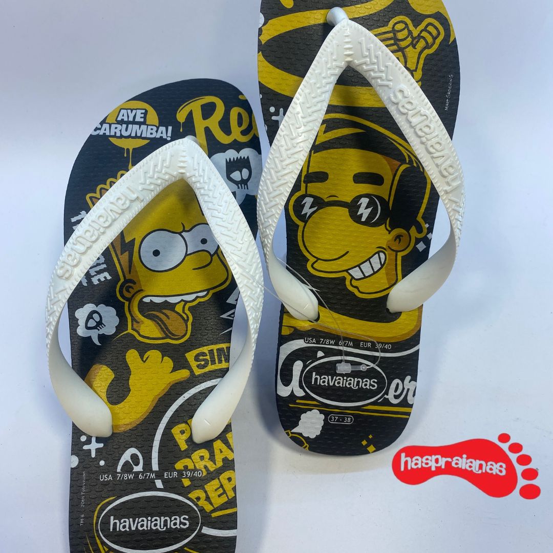 Chinelo Havaianas Simpsons Preta