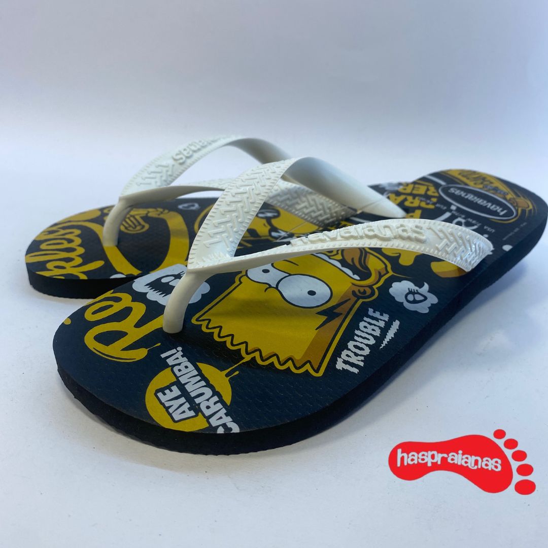 Chinelo Havaianas Simpsons Preta