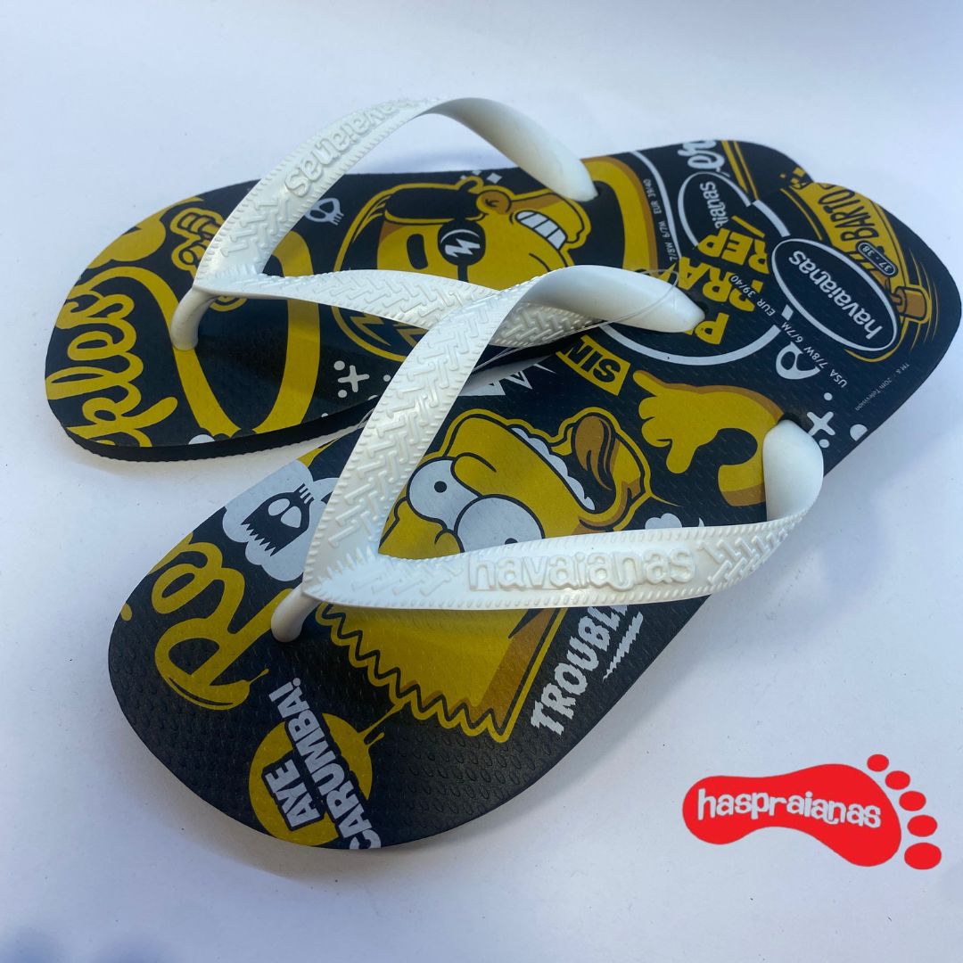 Chinelo Havaianas Simpsons Preta