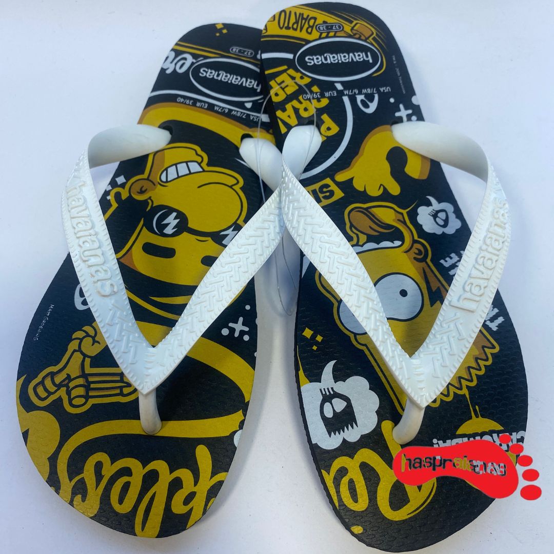 Chinelo Havaianas Simpsons Preta