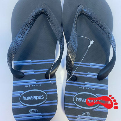 Chinelo Havaianas Top Basic PRET/PRET/AZUL