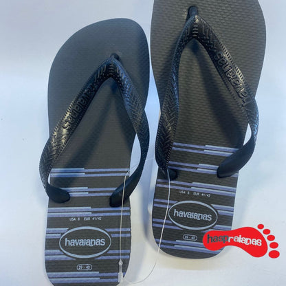 Chinelo Havaianas Top Basic PRET/PRET/AZUL