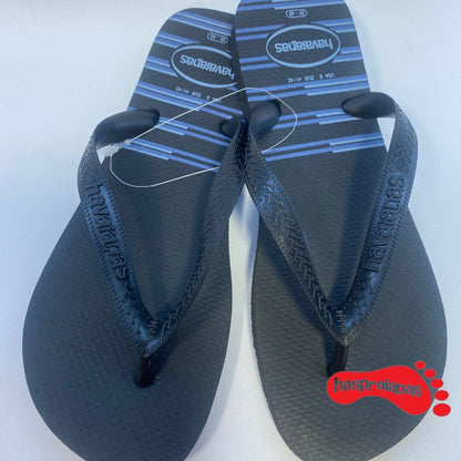 Chinelo Havaianas Top Basic PRET/PRET/AZUL