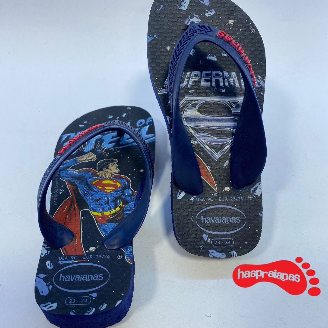 havaianas Infantil Max Heróis Super-Homem