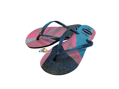 Chinelo Havaianas Slim Palette Glow Preta