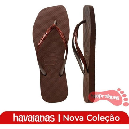 Chinelo Havaianas Slim Squared Glitter